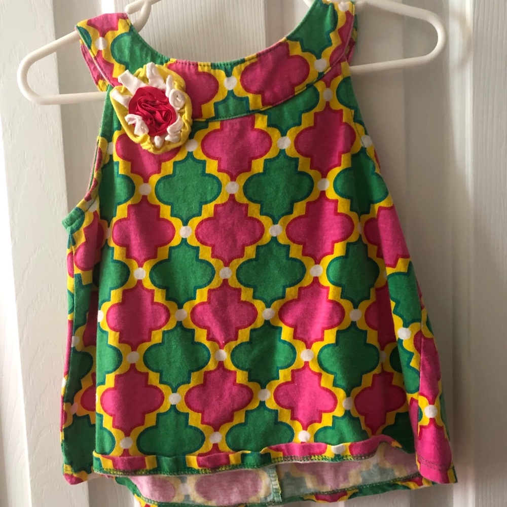 Hot pink and green top